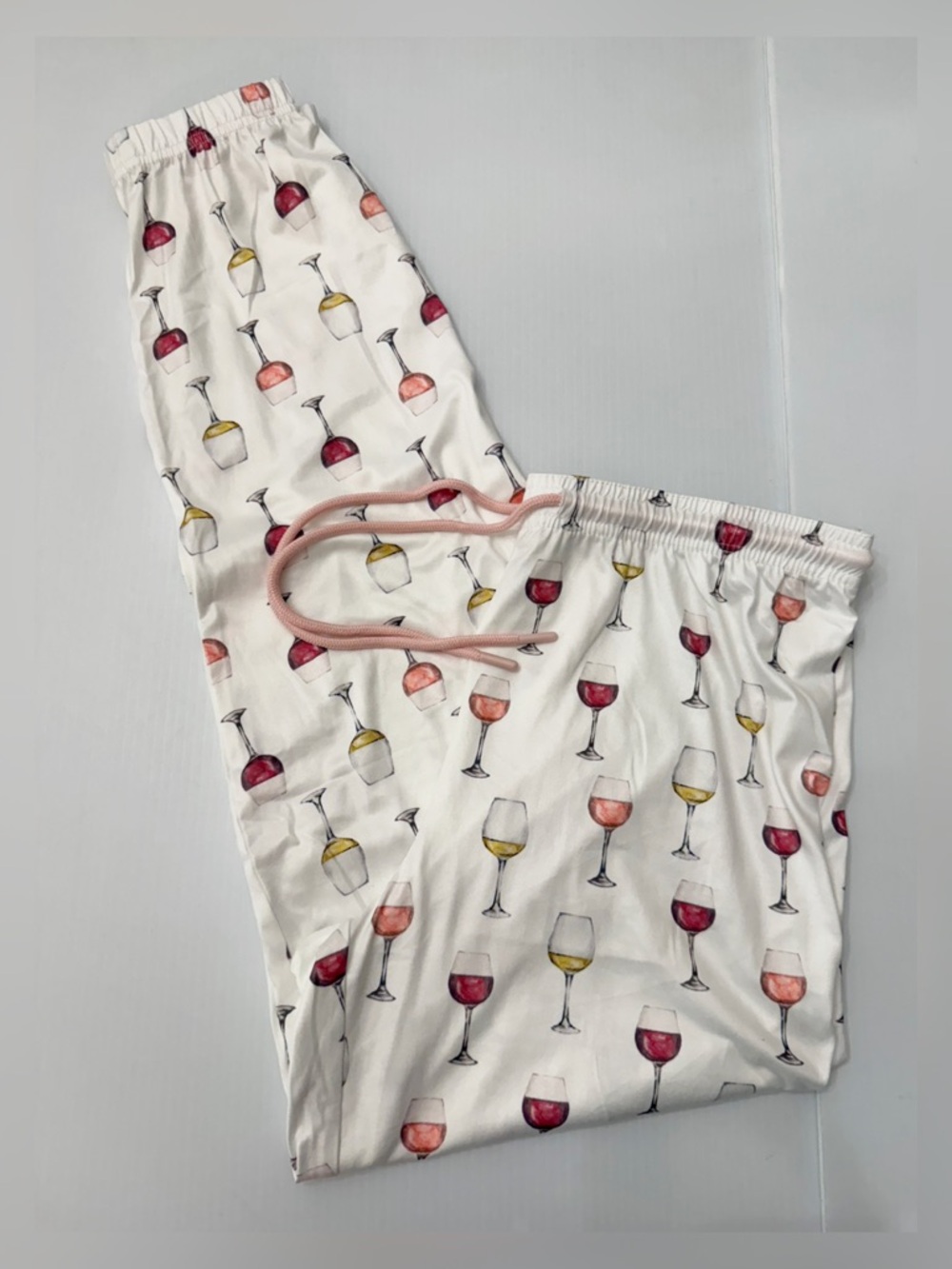 NWOT P.J. Salvage Wine Glass Print Pajama Pants Size Medium